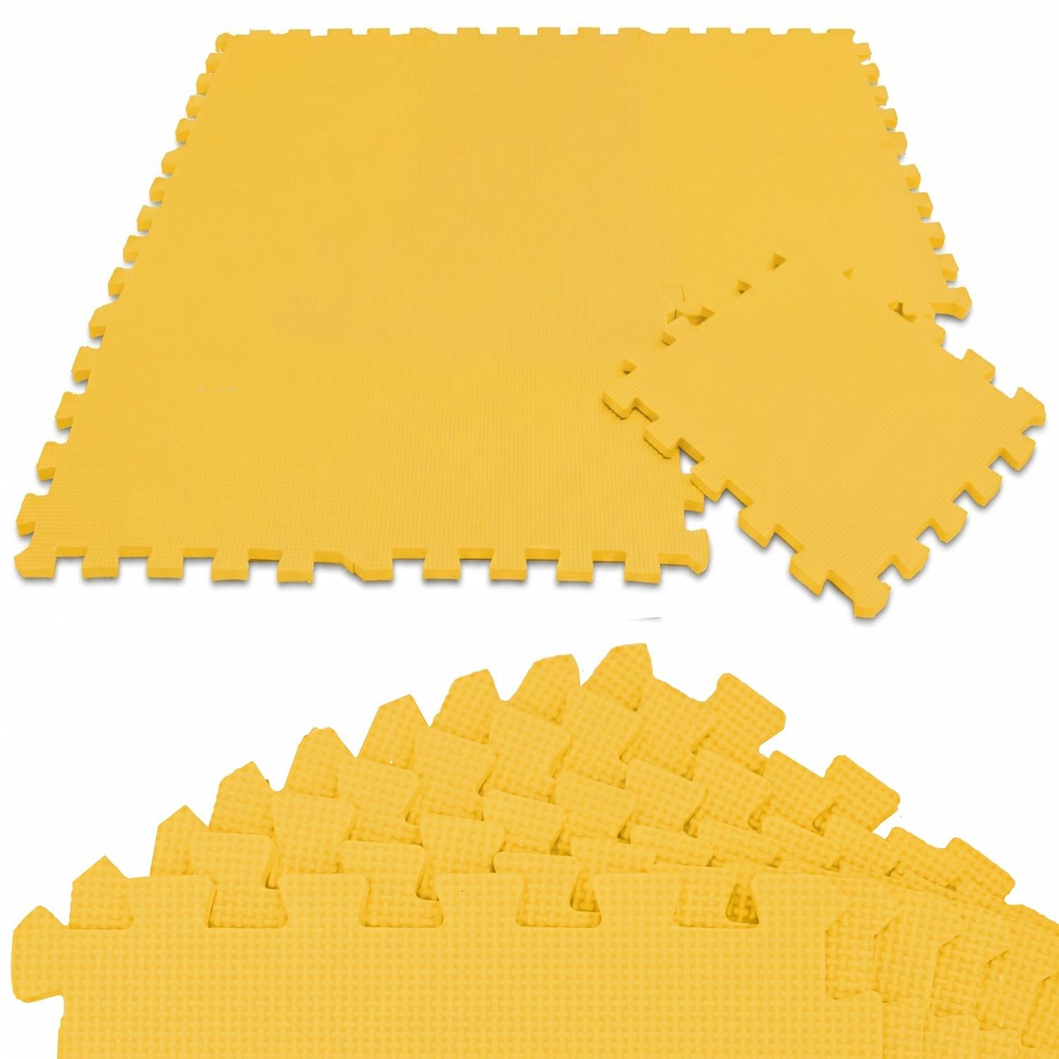 SPIELMATTE ab Null - 90 cm Baby Puzzlematte Gelb - Gelb, Kunststoff (30/30cm) - Littletom