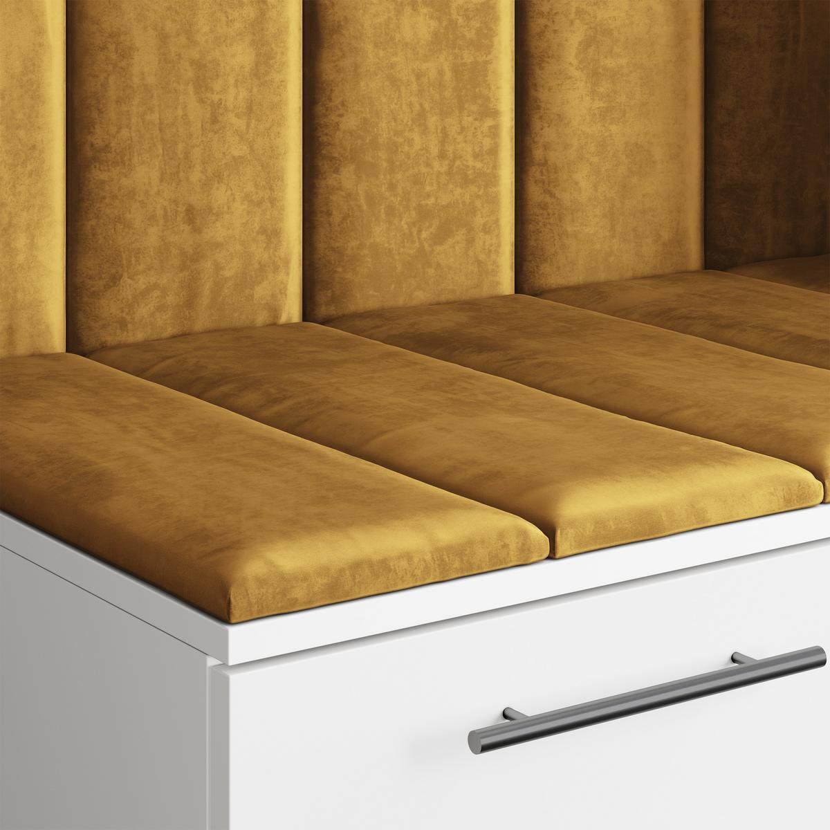 GARDEROBENSCHRANK REMA 150/240/60 cm Modern Garderobe-Set Eiche Lefkas - Eichefarben/Gelb, Holzwerkstoff (150/240/60cm) - MASSENO