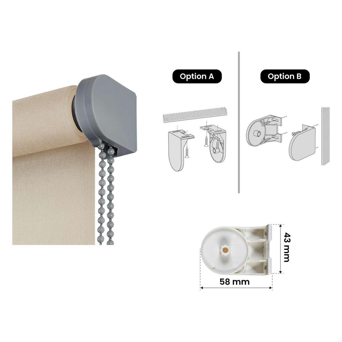 ROLLO | Deco Beige, 100 cm x 250 cm - Beige, Kunststoff (100/250cm) - STORESDECO