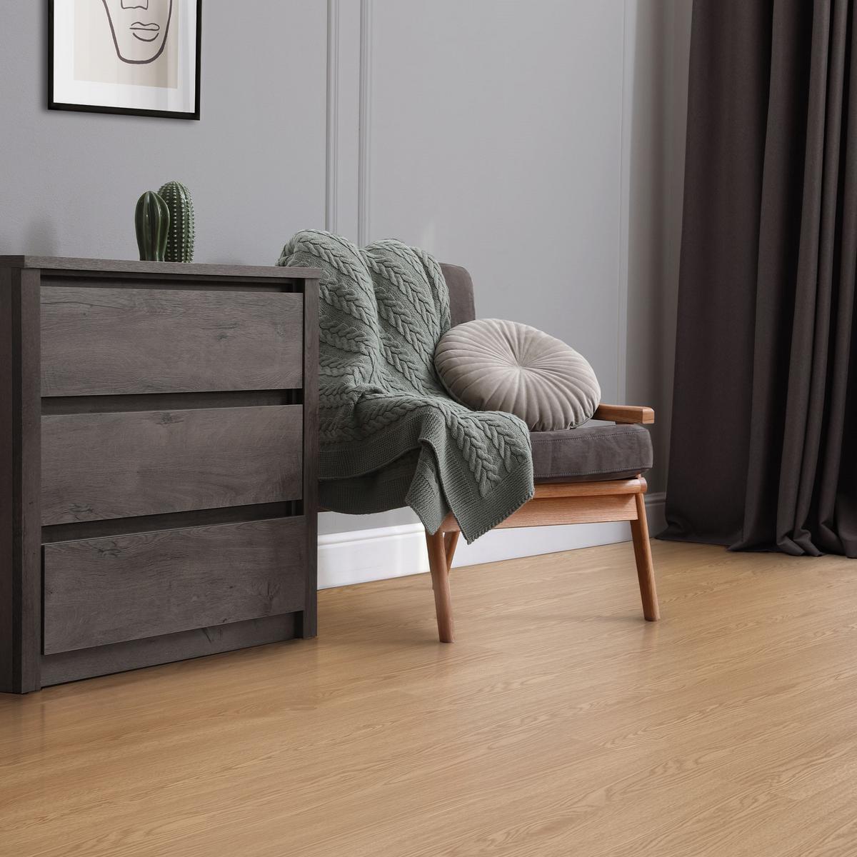 VINYLBODEN selbstklebend 2,23m²/16 Dielen Eiche Sundance - Hellbraun, Kunststoff (91.5/15.3/0.2cm) - ML-DESIGN