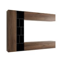 WOHNWAND Kodita - Nussbaumfarben, Holzwerkstoff (224/160/33cm) - MIRJAN24