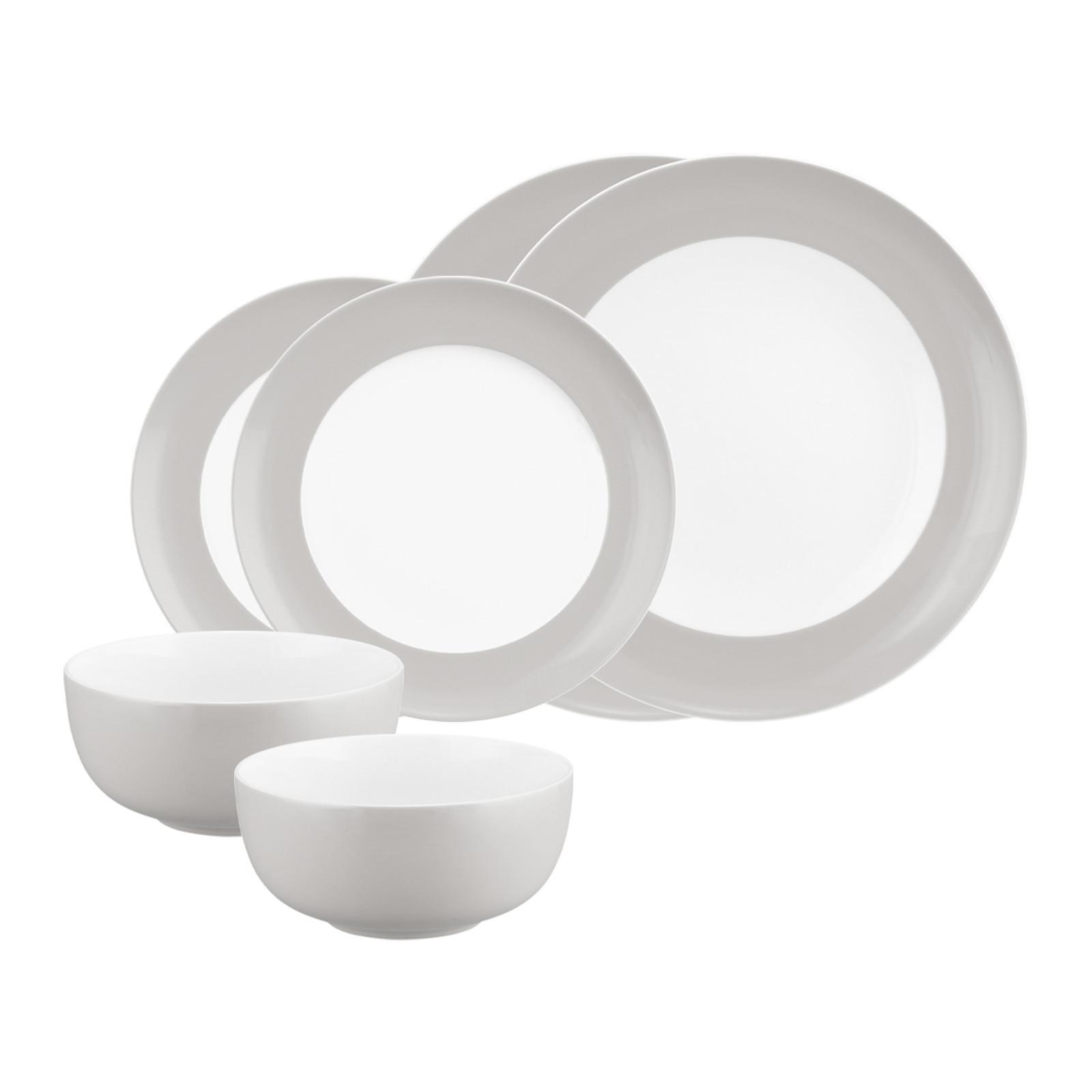 BASIC-SET Liberty Pure Colors New Grey 6-tlg. - Grau, Keramik (2/2/2cm) - Seltmann Weiden