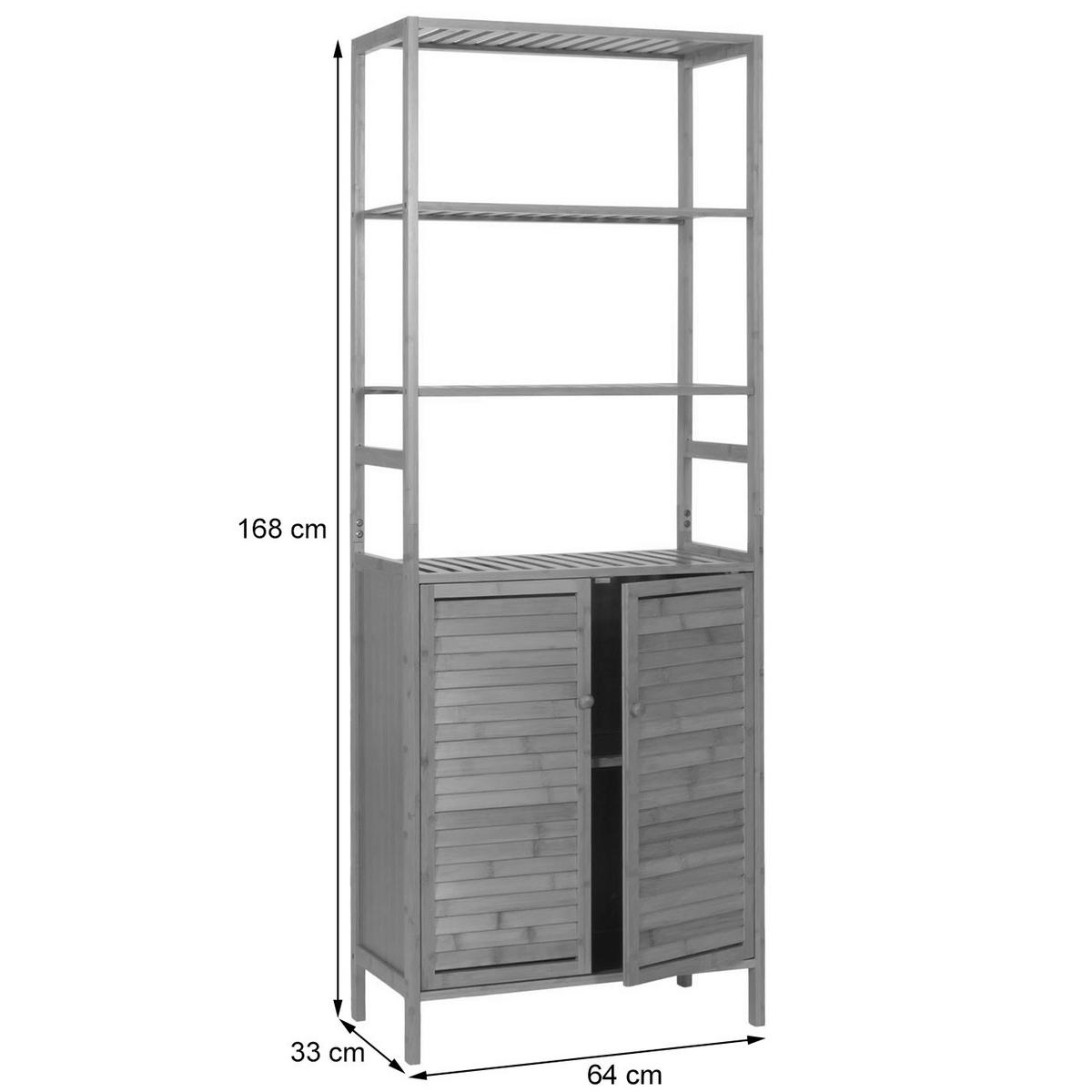 HOCHSCHRANK Braun - Braun, Holz (64/168/33cm) - MCW