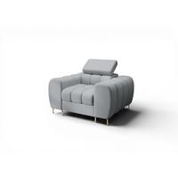 SESSEL Bastien In Stoff Terra - Hellgrau, Holzwerkstoff/Textil (115/95/97cm) - Fun Möbel