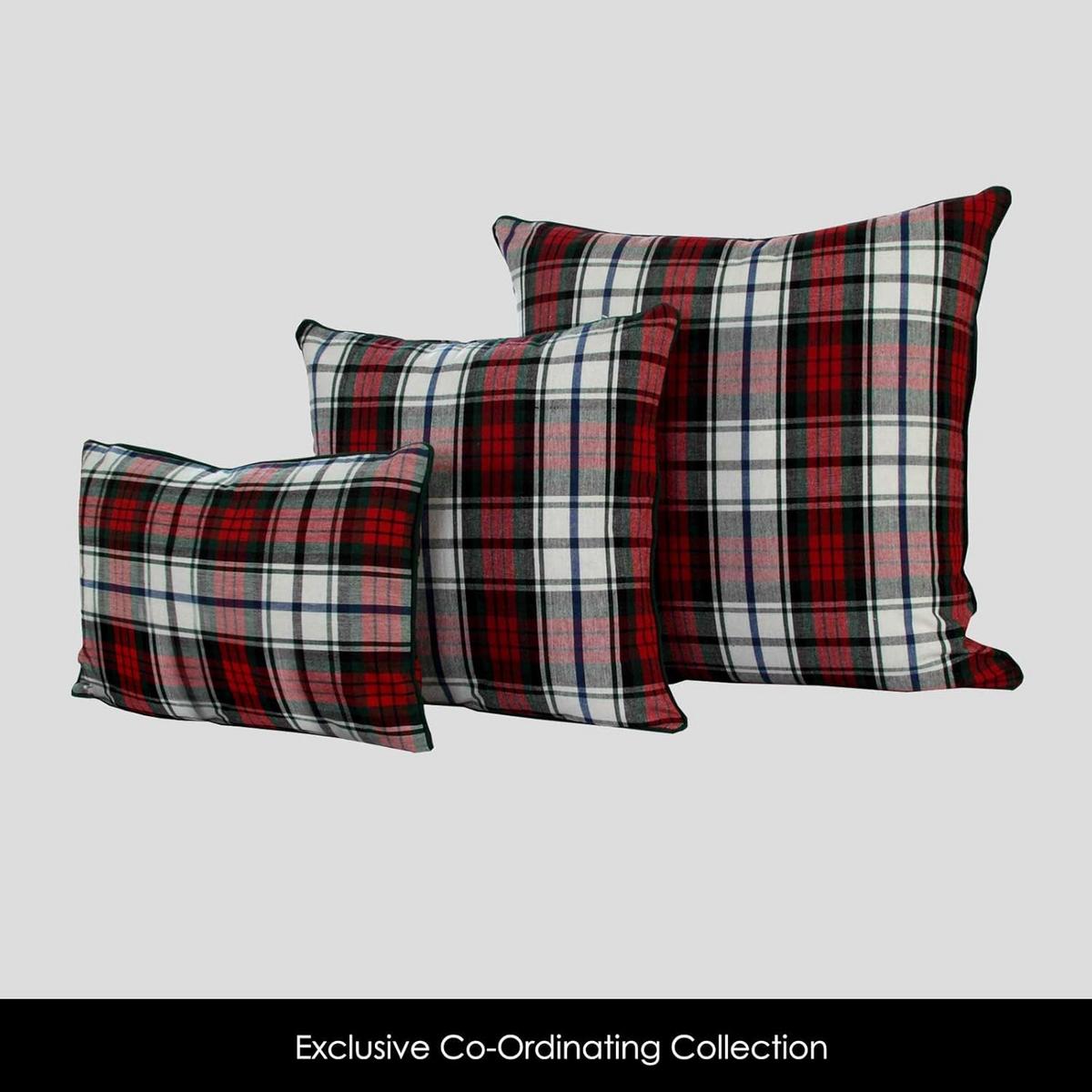 ÖSENVORHANG Schottenkaro Macduff blickdicht 2er-Set, 137/182 cm - Blau/Rot, Textil (137/182cm) - Homescapes