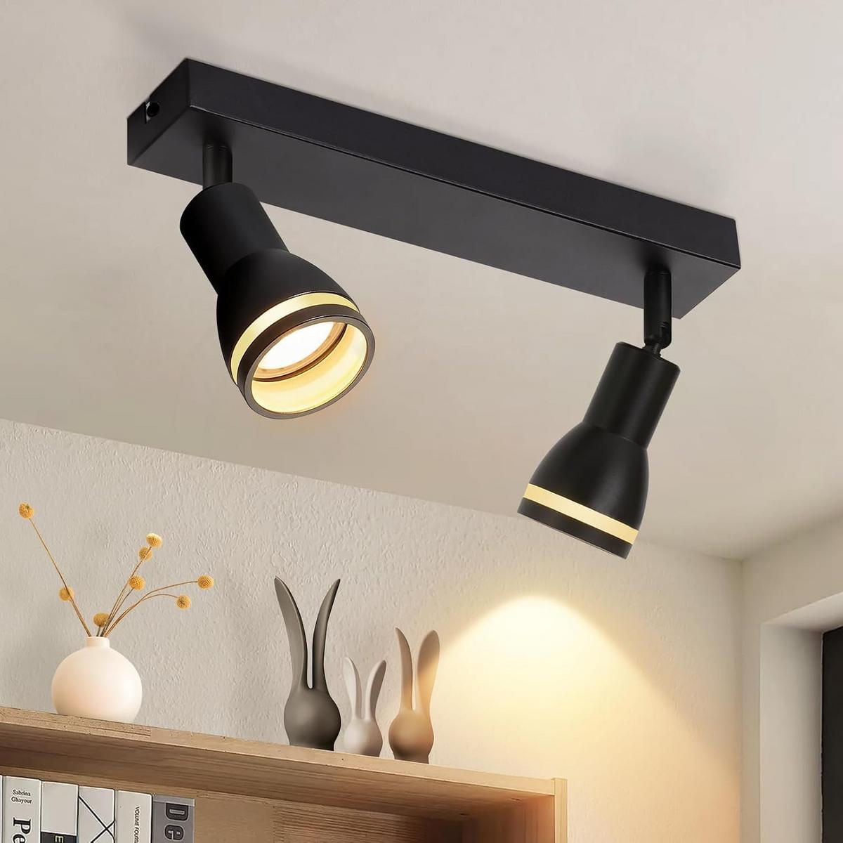 STRAHLER Frühling 2-flammig 30/5/15.7 cm - Schwarz, Metall (30/5/15.7cm) - ZMH