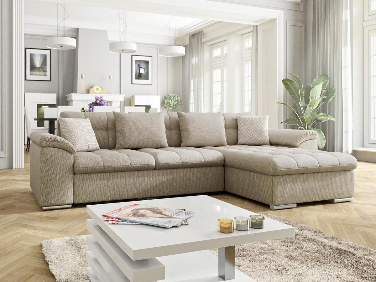 ECKSOFA Diana, Seite: Rechts - Creme, Holz/Textil (160/280cm) - MIRJAN24