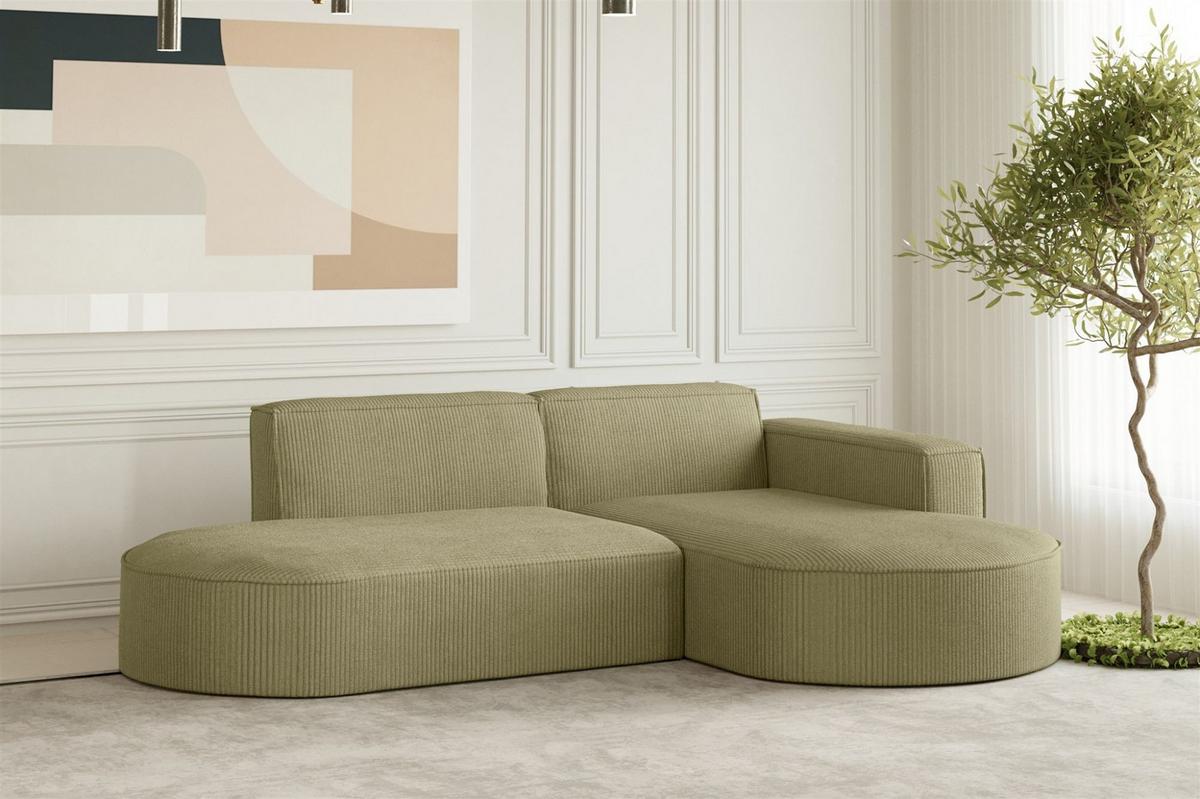 SOFASET Palma In Scala - Opal, Holzwerkstoff/Textil (236/78/165cm) - Fun Möbel