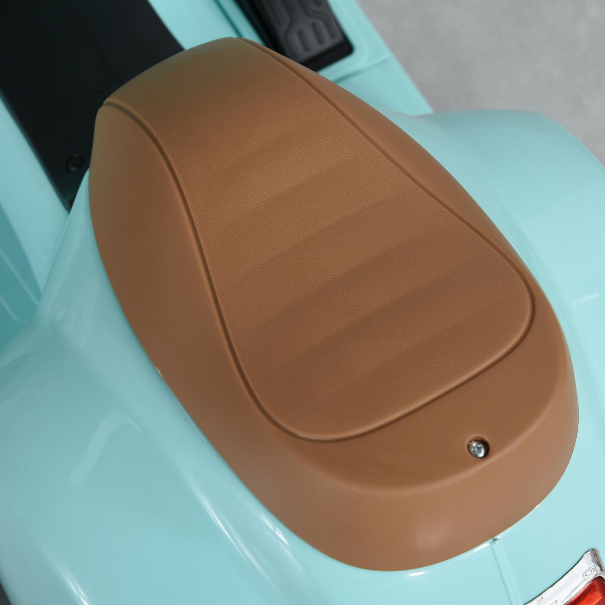 VESPA Elektromotorrad Kindermotorrad Elektrofahrzeuge 18 bis 36 Monate Grün - Grün, Metall (66.5/38/52cm) - HOMCOM