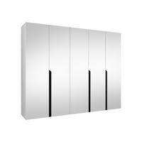 DREHTÜRENSCHRANK Mila III 250 - Schwarz/Weiß, Holzwerkstoff/Kunststoff (250/202/52cm) - MIRJAN24