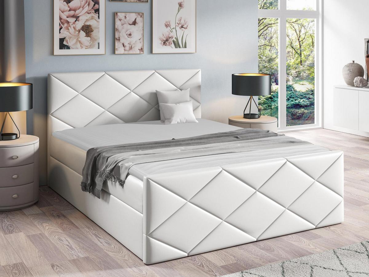 BOXBETT Herkules - H3 - Weiß, Holz (160/200cm) - MIRJAN24