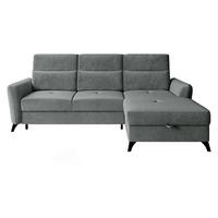 ECKSOFA Talia, Seite: Rechts 2R-LC - Graphitfarben/Schwarz, Holz/Kunststoff (167/238cm) - MIRJAN24
