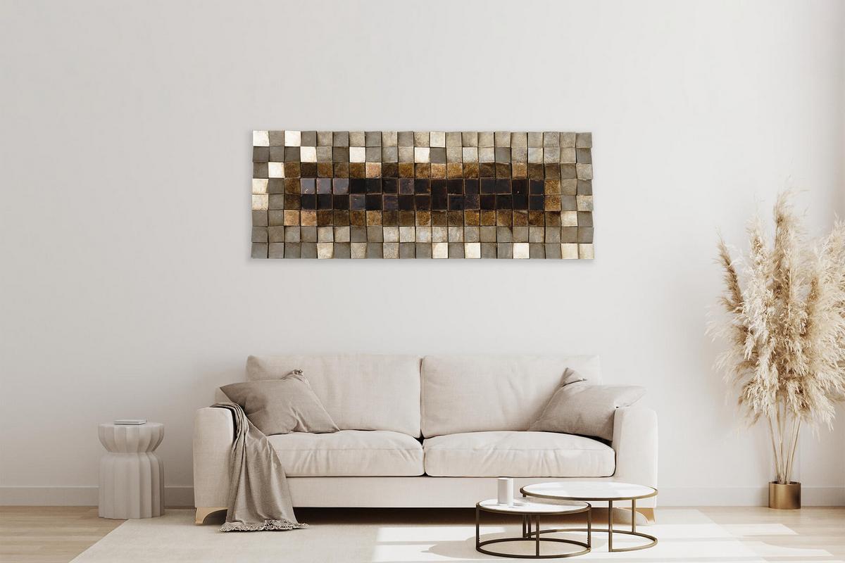 WANDBILD Braun 127/55 cm - Braun, Holz/Kunststoff (8.05/55cm) - KUNSTLOFT