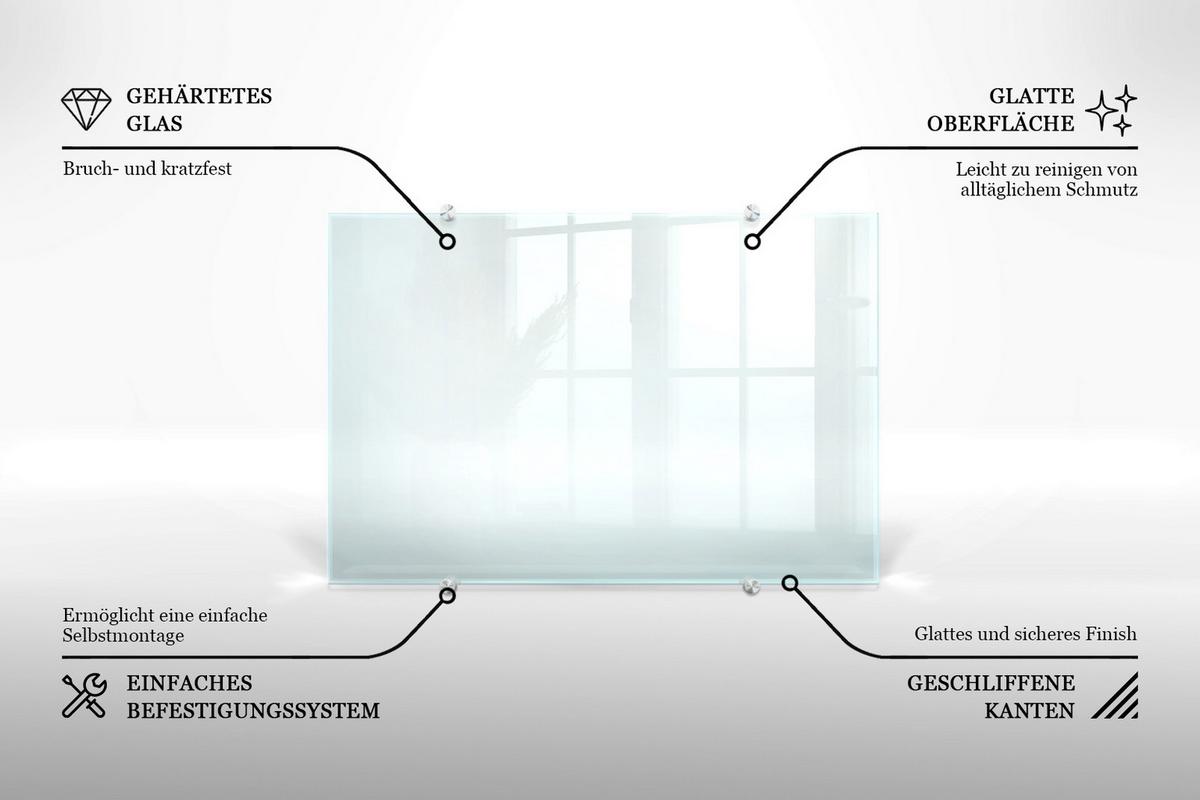 KÜCHENRÜCKWAND – 60x40 cm - Transparent, Glas (60/40/0.4cm) - Wallfluent