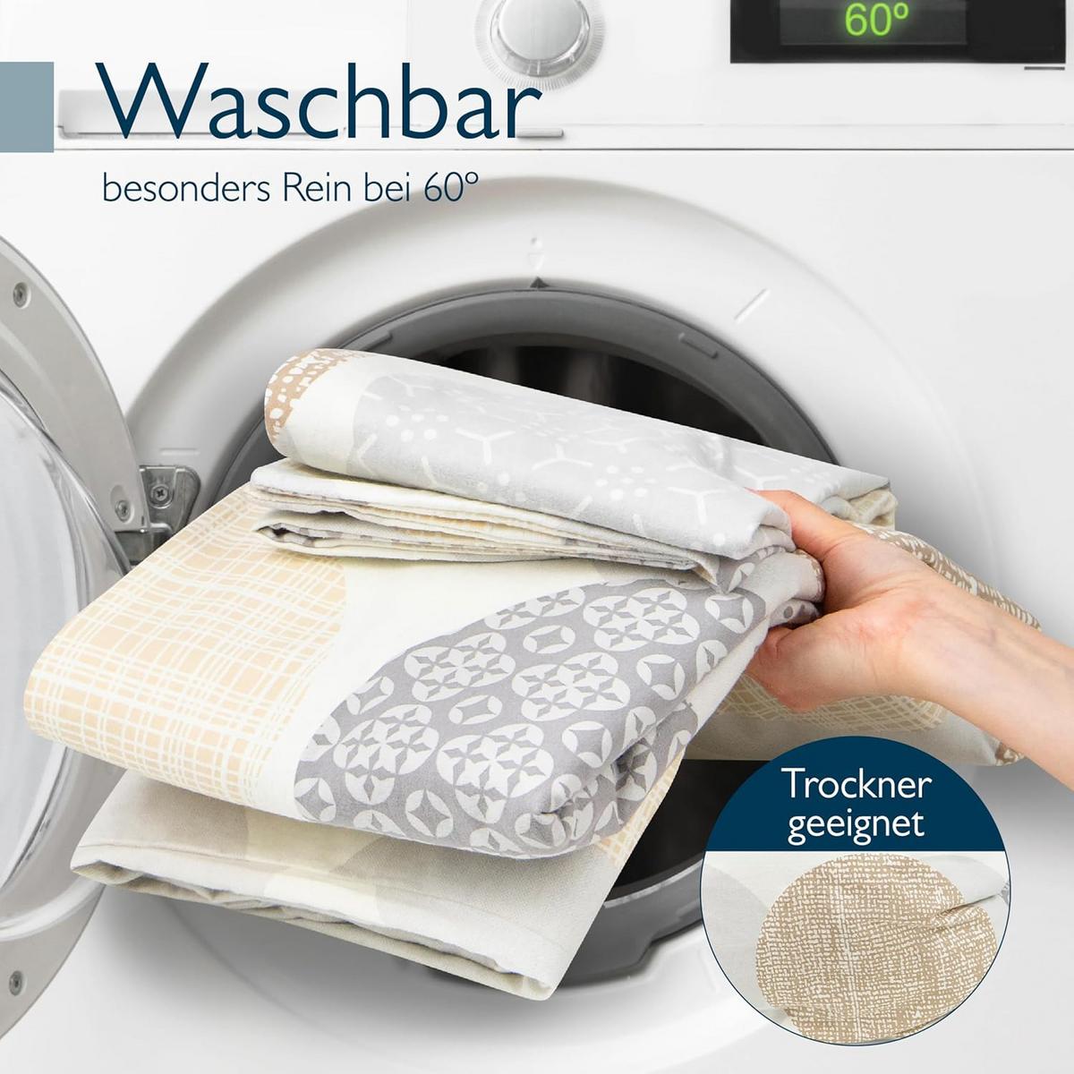 BETTWÄSCHE Josi 135x200cm + Kissenbezug 80x80cm Beige Biber - Beige, Textil (135/200cm) - Beautissu 