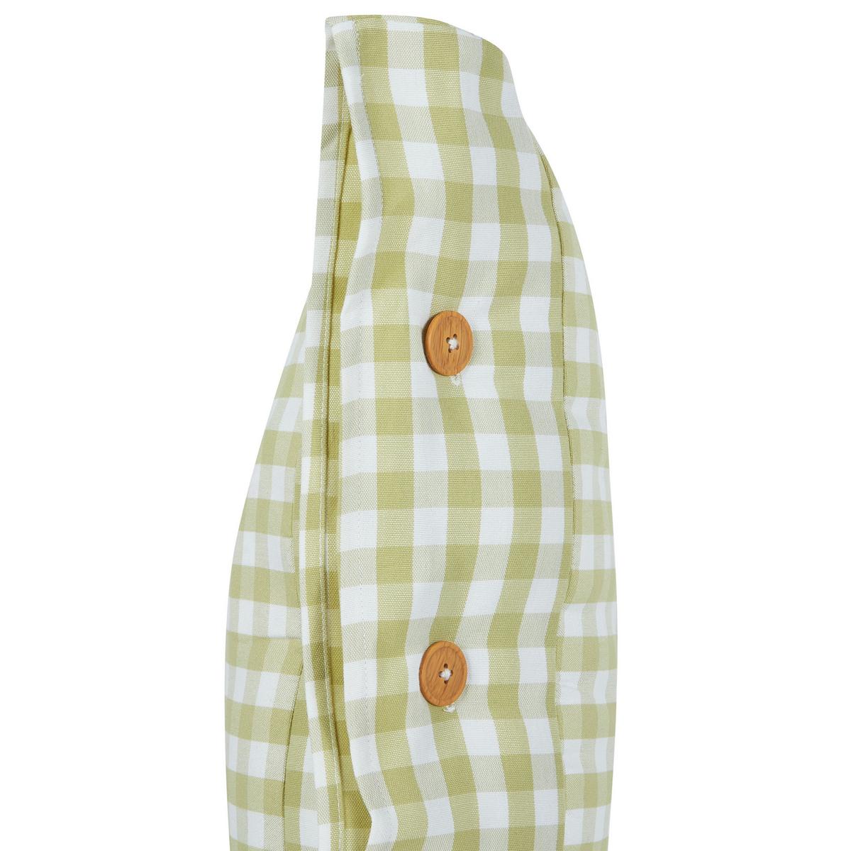 DEKOKISSEN Olivgrün 45/45 cm Talya - Weiß/Braun, Textil (45/45cm) - Beliani