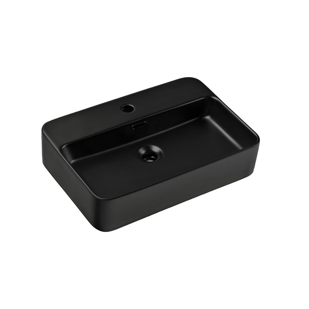 WASCHTISCH 80.2cm Elena Holz und Schwarz - Schwarz, Holzwerkstoff (80.2/52/46cm) - Petits-meubles