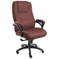 CHEFSESSEL Leinen Braun Magnus - Braun, Textil (70/116/70cm) - Beliani