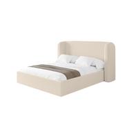 POLSTERBETT mit Bettkasten und Lattenrost, Boxbett ohne Matratze - ESTI 140x200 Dunkelbeige - Cappuccino, Holzwerkstoff/Textil (140/200cm) - ALTDECOR