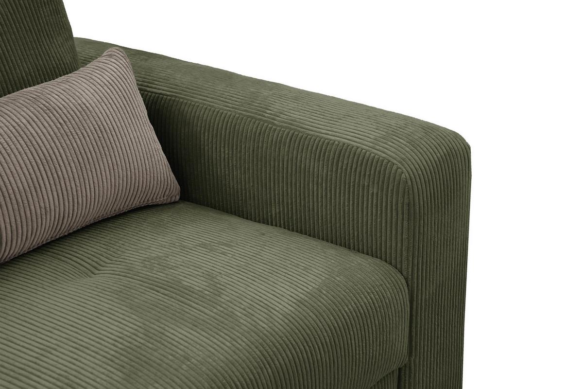 SESSEL OLI in Cordstoff olivgrün - Olivgrün, Holz/Textil (130/91/108cm) - Wozimo