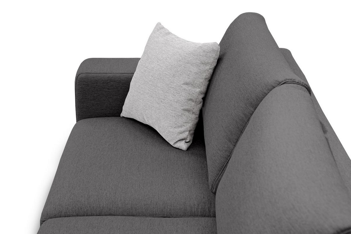 ECKSOFA OTTO 4-Sitzer, dunkelgrau - Dunkelgrau, Holzwerkstoff/Textil (279/159cm) - Wozimo