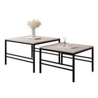 COUCHTISCH Cashmere Schwarze Rahmen - Beige/Schwarz, Holzwerkstoff (70/70/46cm) - Idohome