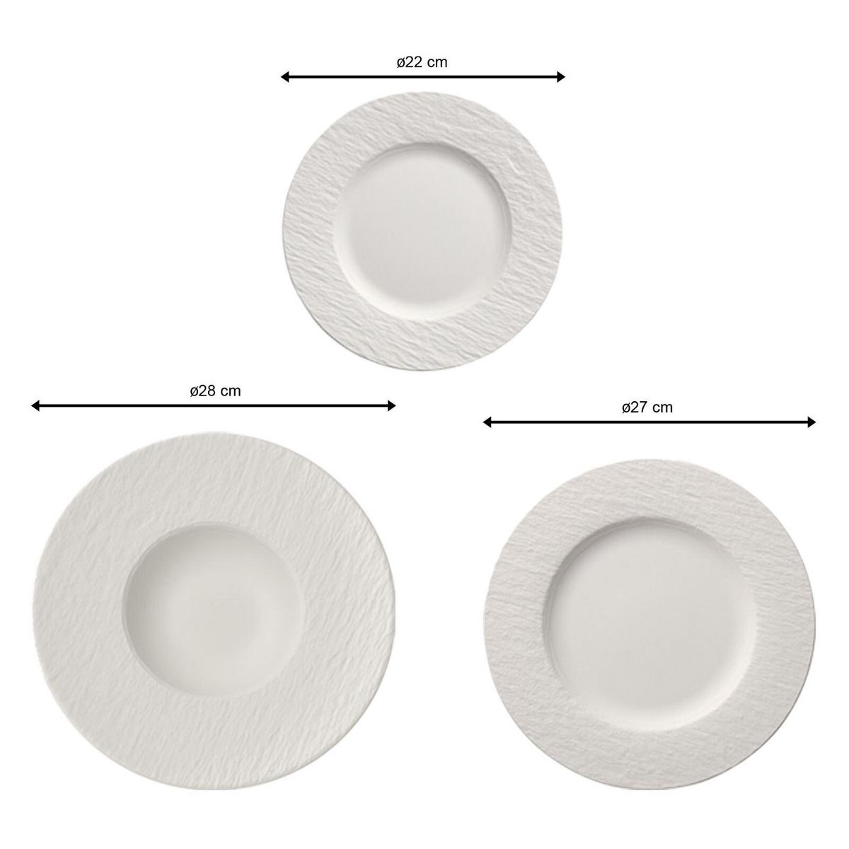 TELLER-SET Manufacture Rock weiß 6-tlg. - Weiß, Keramik (39/17/39cm) - Villeroy & Boch