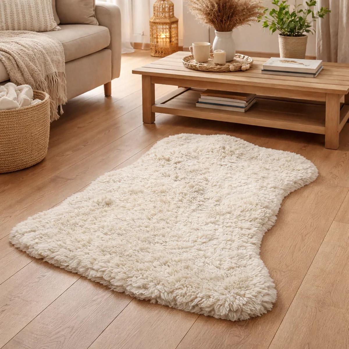 SCHAFFELL Lammfell 2. Wahl Hell geschoren ca. 55 cm - Beige/Creme, Fell (30/55cm) - Provellus