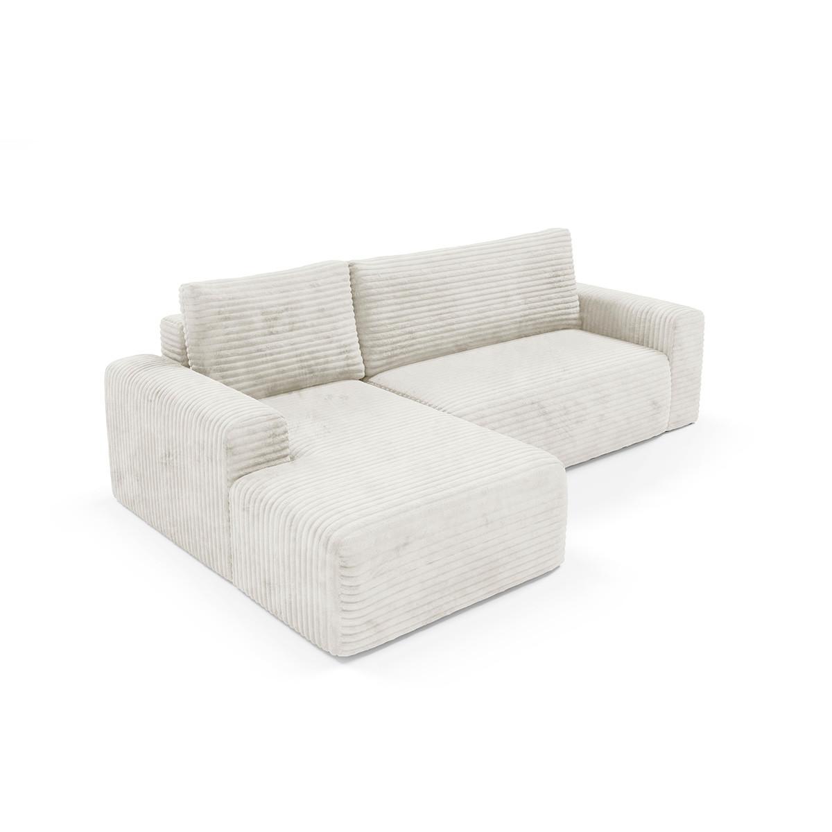 ECKSOFA Romeo 3 Sitzplätze Weiß - Weiß, Holz (268/163cm) - Petits-meubles