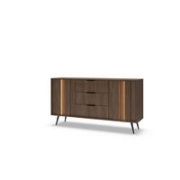 KOMMODE DAVANTI 153,5/82,6/40cm mit 3 Schubladen 2 Türen Eichefarben - Eichefarben, Holzwerkstoff (153.5/82.6/40cm) - MASSENO