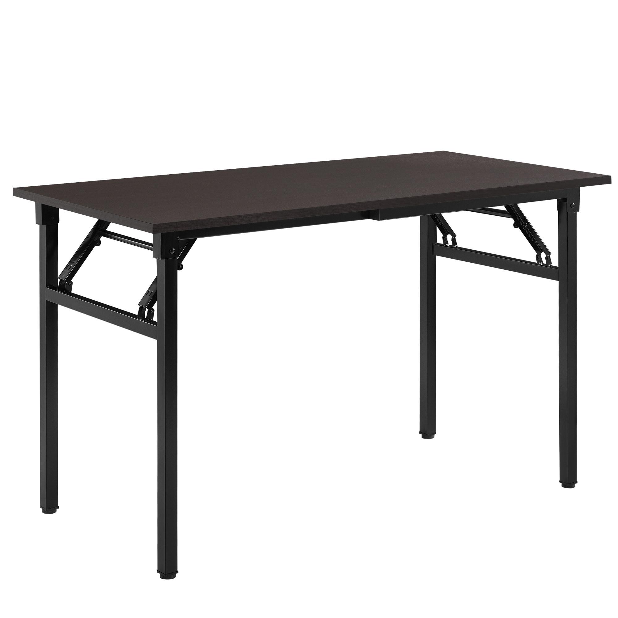 KLAPPTISCH - Dunkelbraun/Schwarz, Holzwerkstoff/Metall (60/120/76.4cm) - [neu.haus]