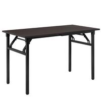 KLAPPTISCH - Dunkelbraun/Schwarz, Holzwerkstoff/Metall (60/120/76.4cm) - [neu.haus]