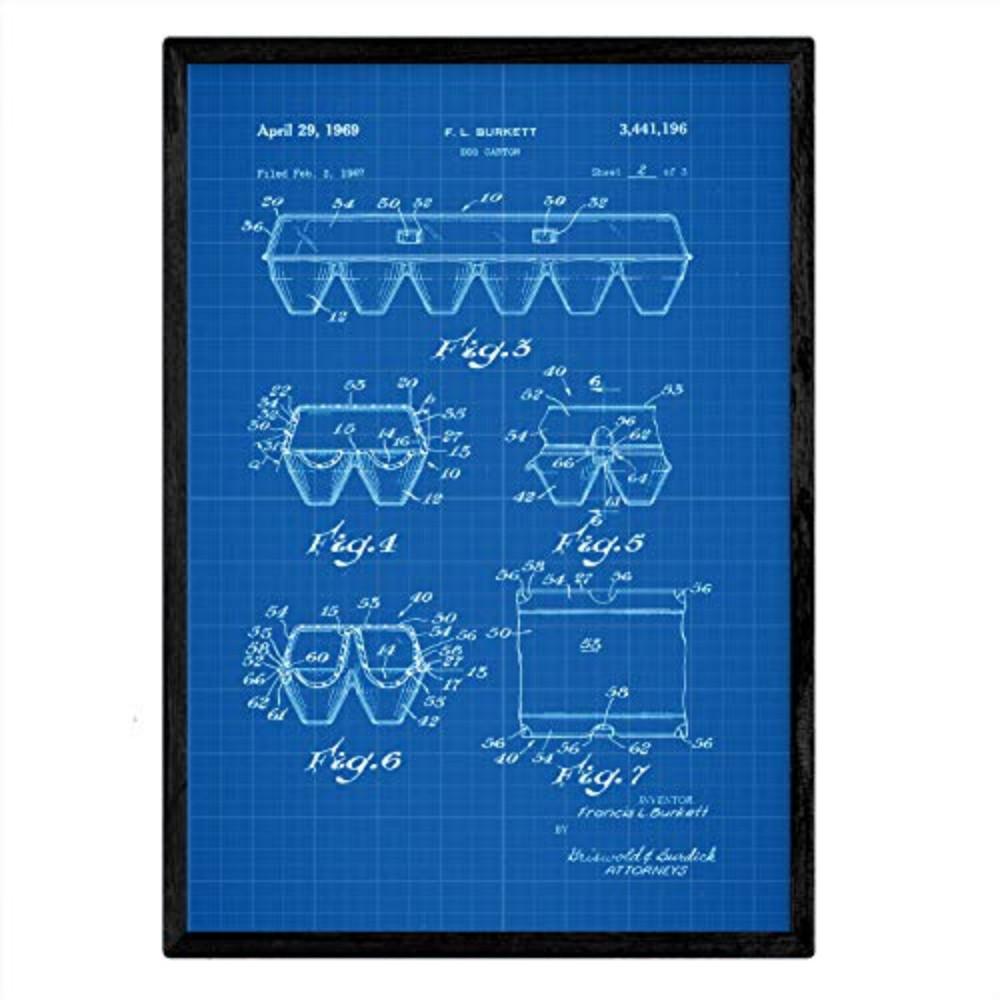 POSTER Patent Box Mit Eiern 2 A3 Rahmenlos - Klar, Papier (29.7/5/42cm) - Nacnic
