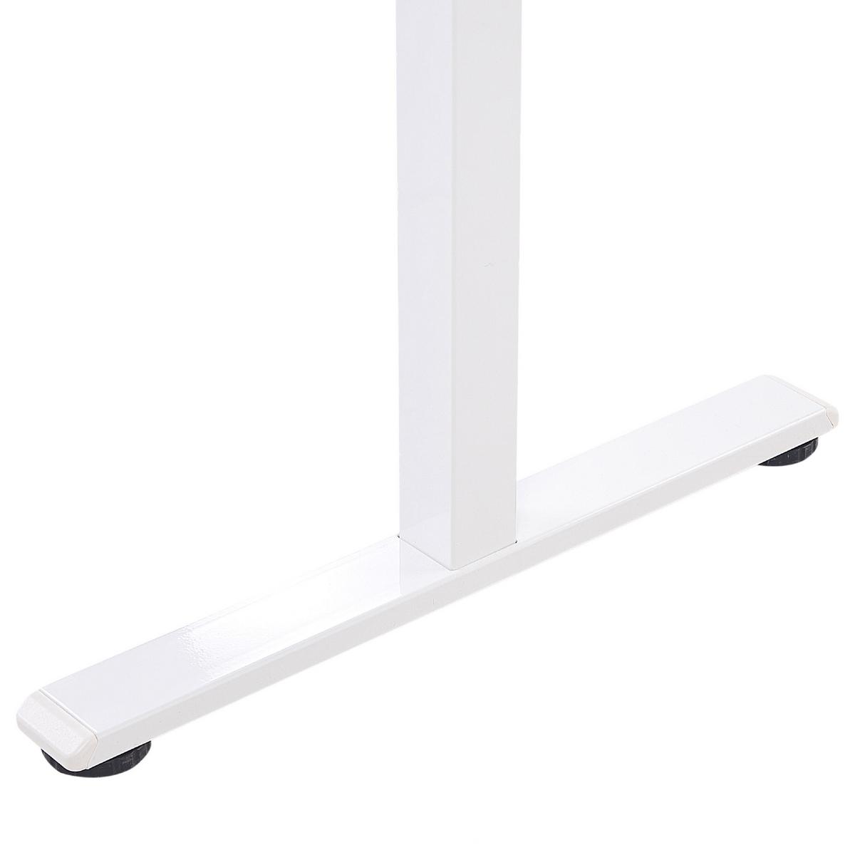 SCHREIBTISCH weiß 120/60/72-122 cm Grifton - Weiß, Holzwerkstoff (60/120/72cm) - Beliani