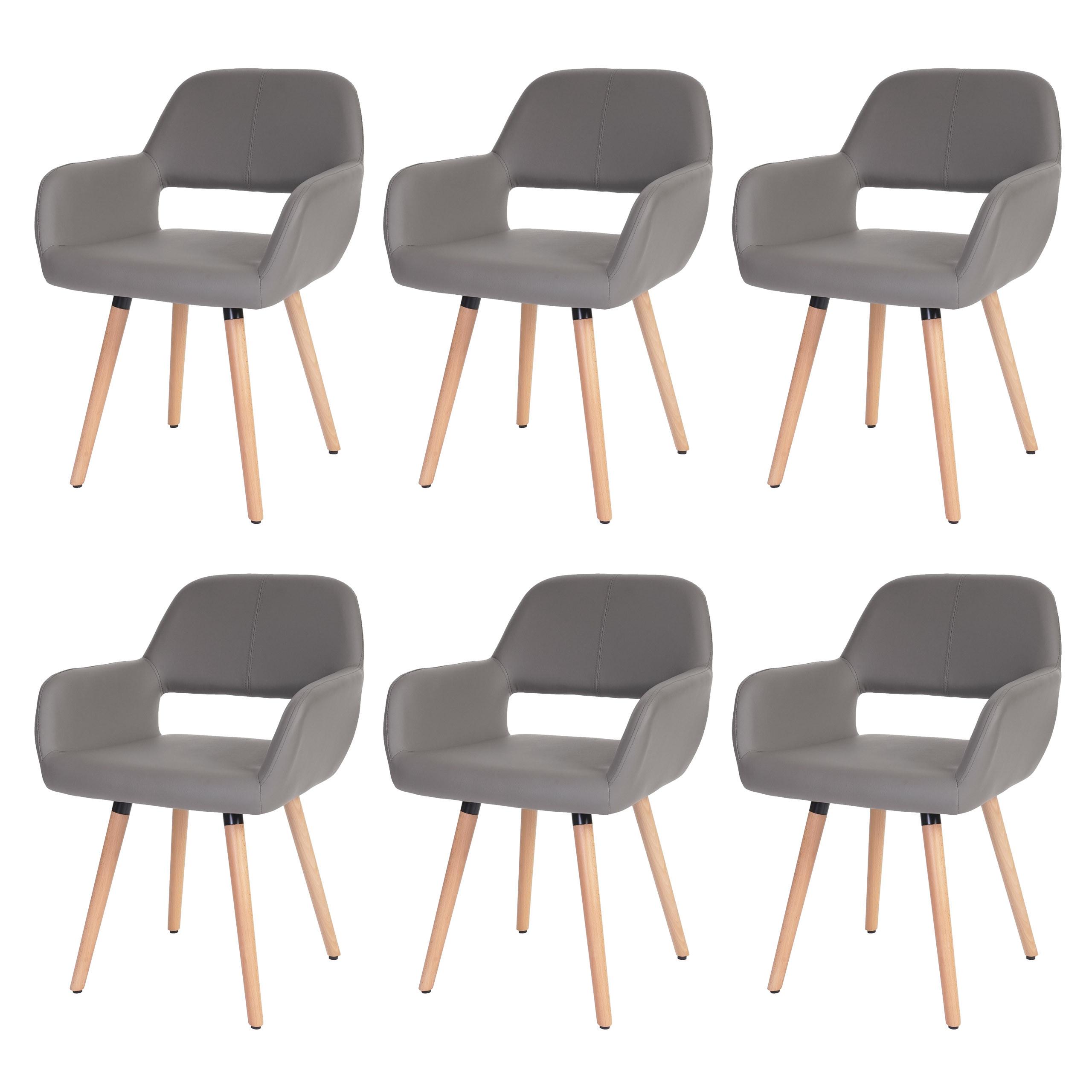 ESSZIMMERSTUHL taupe 6er-Set - Taupe, Textil (56/78/57cm) - MCW