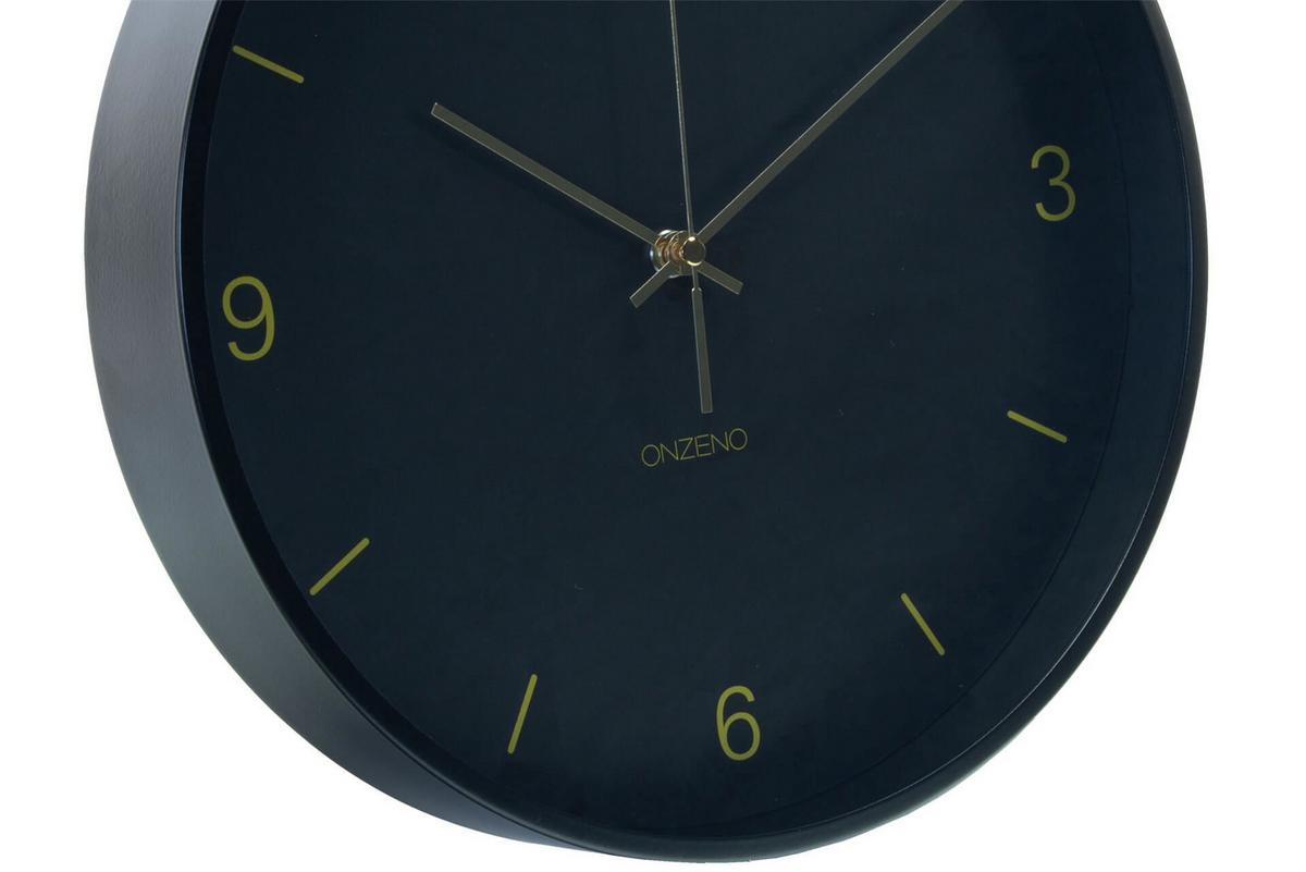 WANDUHR Design Blau 30/30 cm - Blau, Glas (30/30/5cm) - ONZENO