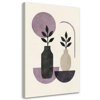 LEINWANDBILD Abstraktion 40x60cm - Lila, Textil (40/60cm) - Feeby