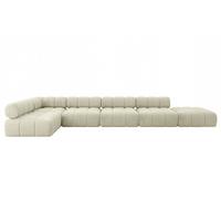 ECKSOFA modulares Sofa Favio-L3 - 475x190x70 cm Beige Velours - Beige, Holzwerkstoff/Textil (475/190cm) - ALTDECOR