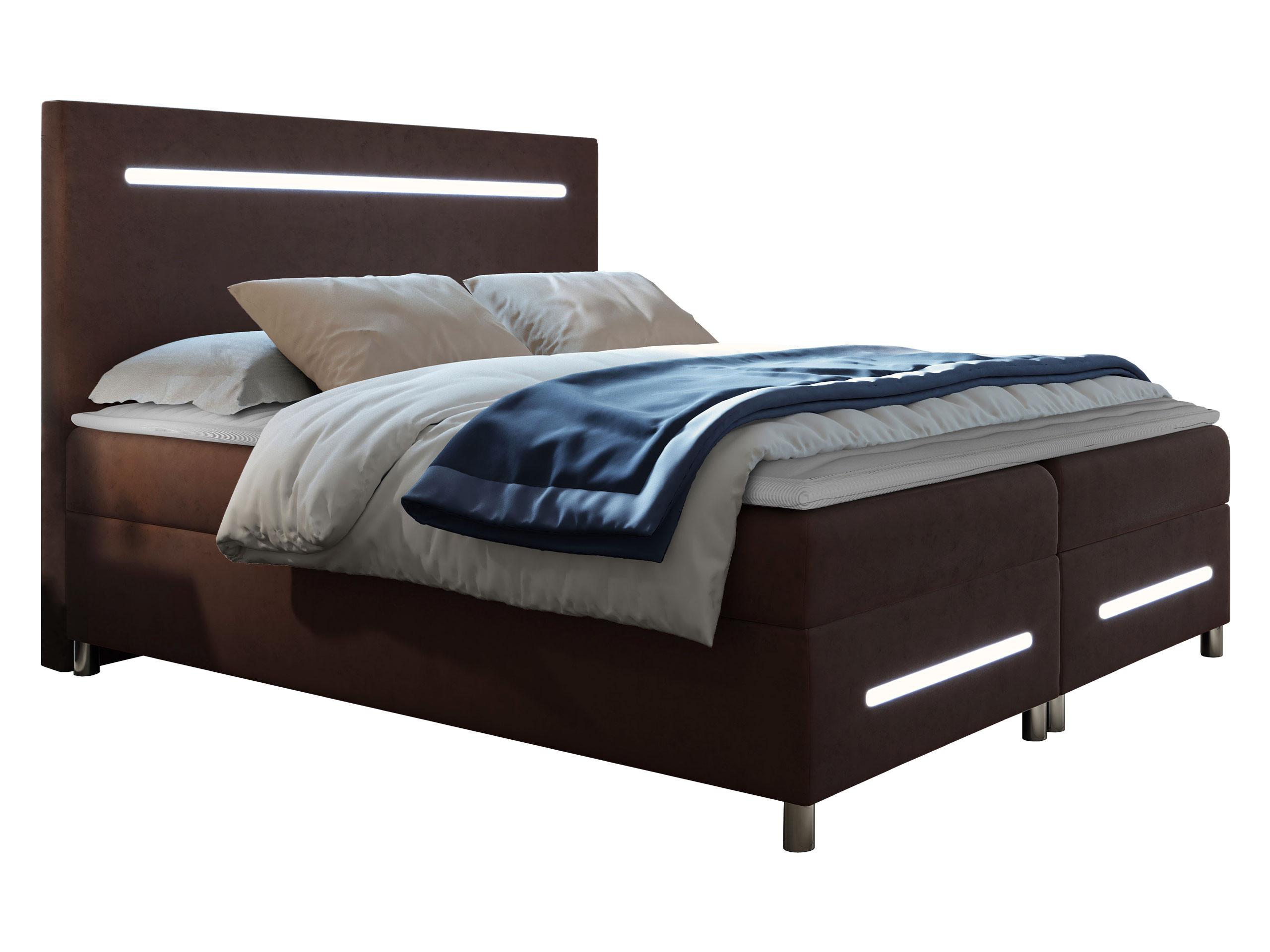 BOXBETT Enter LED - H3 - Braun, Holz (180/200cm) - MIRJAN24