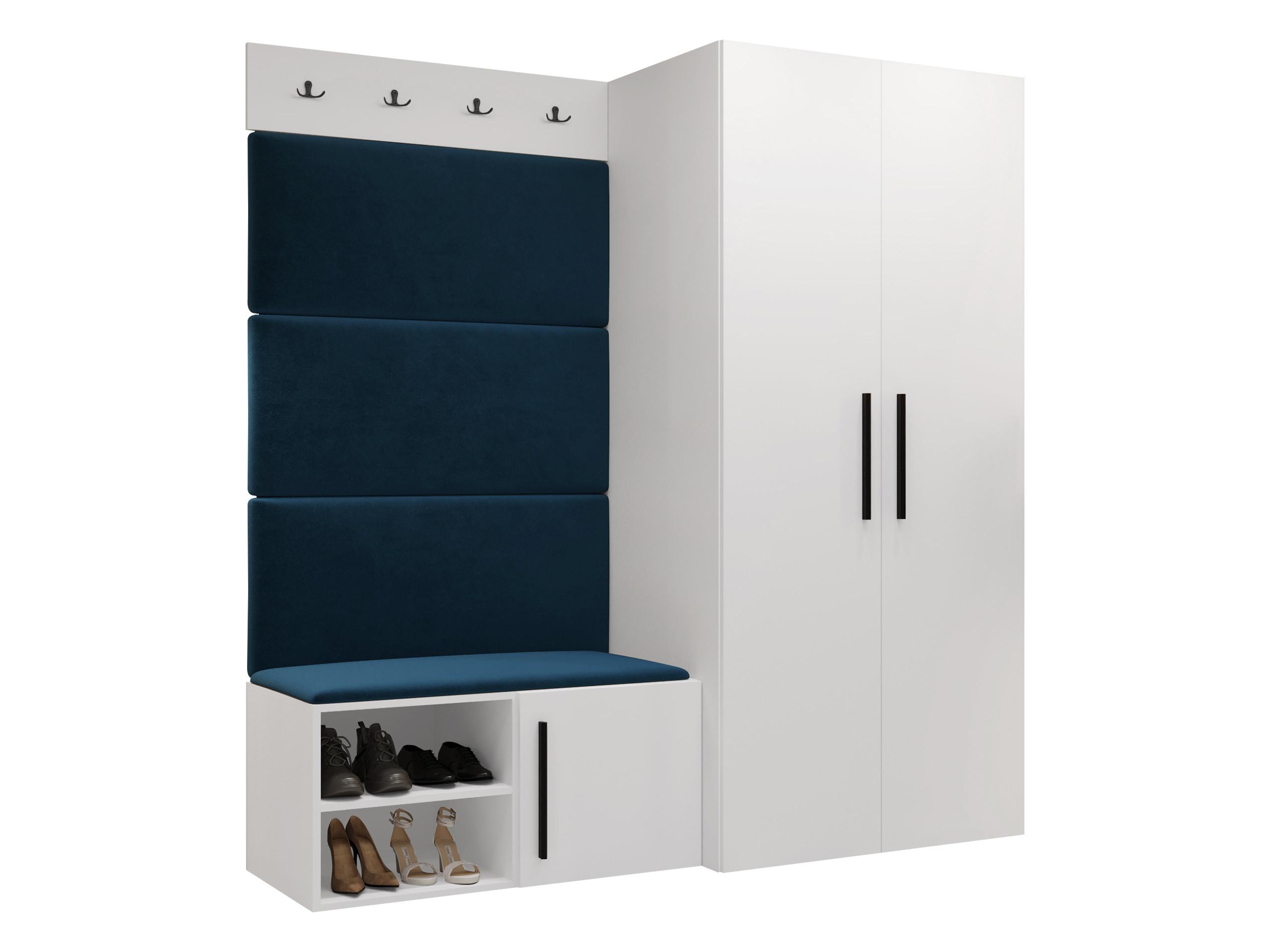 GARDEROBEN-SET Medi I - Blau/Schwarz, Holzwerkstoff/Kunststoff (80/191/50cm) - MIRJAN24