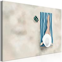 KUNSTDRUCK Beige 90/60 cm - Blau/Beige, Textil (90/60cm) - KUNSTLOFT