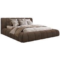 POLSTERBETT NUBEA CLASSIC 140/200 - Braun Velvet - Pocket-Matratze - Braun, Textil (140/200cm) - MKS
