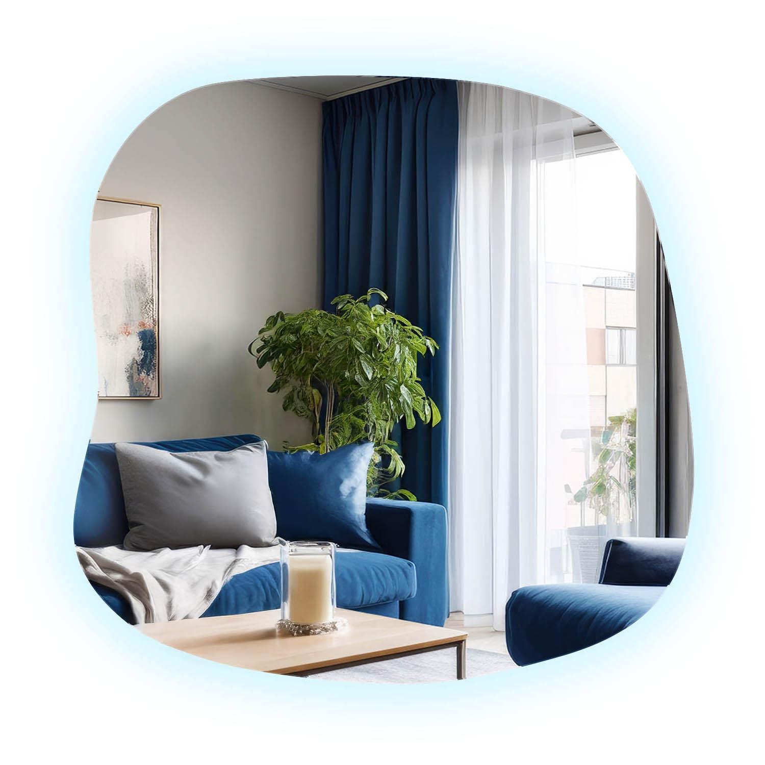 LED SPIEGEL 48,3 x 47,9 cm Asymmetrisch Kaltweiß 6500K - Transparent, Glas (48.3/47.9/0.4cm) - TULUP