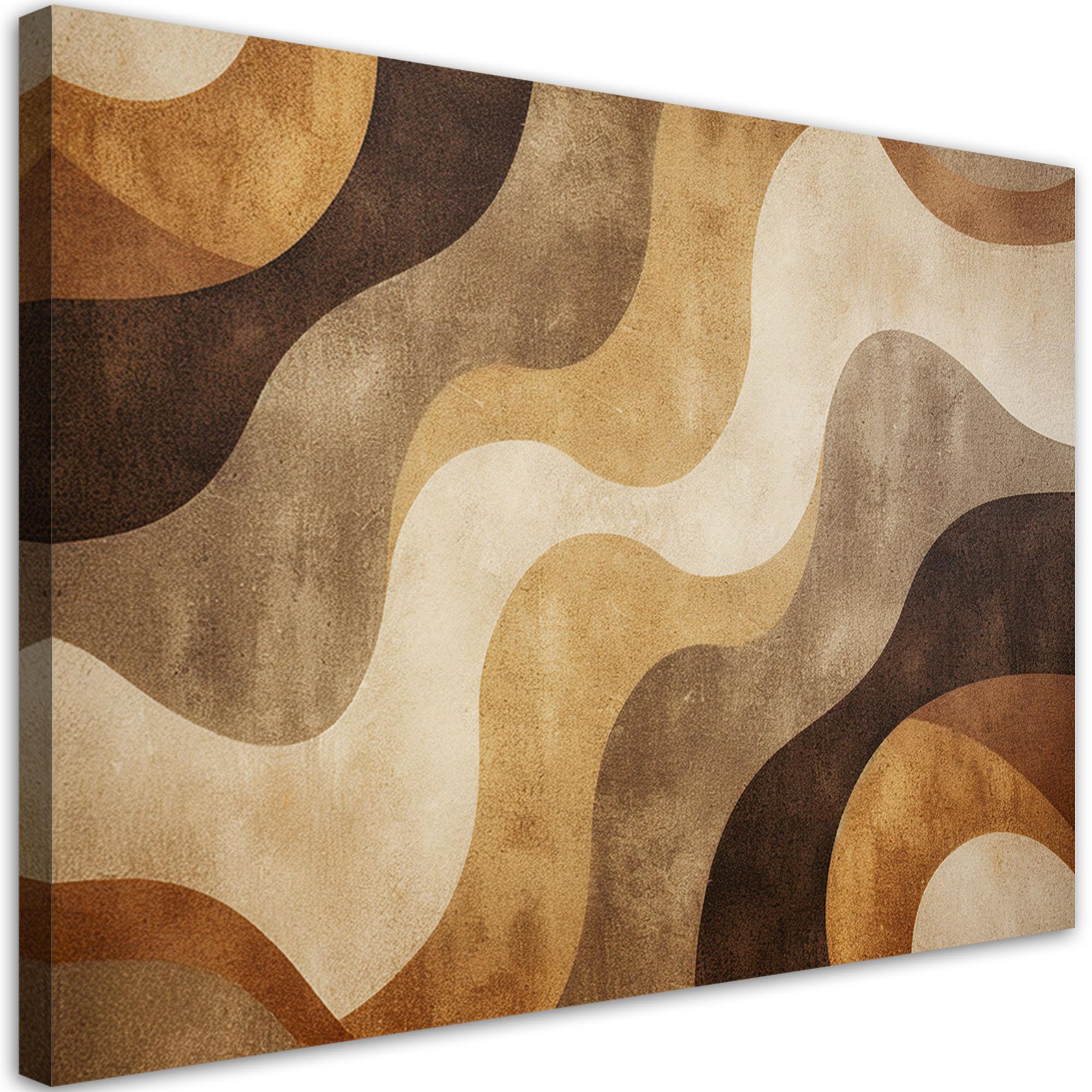 LEINWANDBILD Boho-Stil Abstraktion 60x40cm - Braun, Textil (60/40cm) - Feeby
