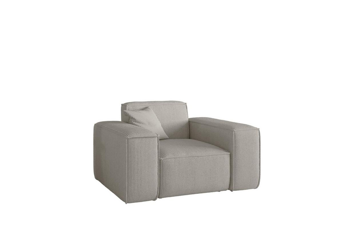 SESSEL Celes Premium Stoff Scala - Hellgrau, Holzwerkstoff/Textil (121/73/88cm) - Fun Möbel