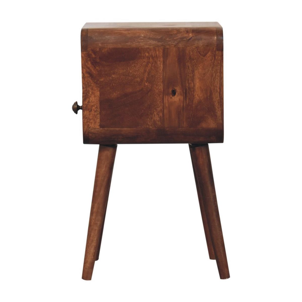 NACHTTISCH Honey-Caramel-Finish, 1 Schublade, 1 offenes Regal, Braun - Braun, Holz (30/55/30cm) - Artisan Furniture