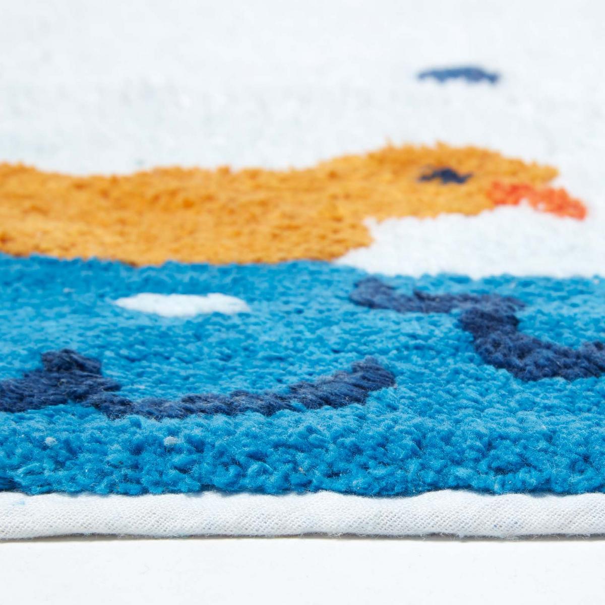 BADGARNITUR Ententeich 2-teilig, Baumwolle - Blau/Multicolor, Textil (45/75cm) - Homescapes