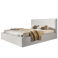 BETT 180x200 - Polsterbett mit Bettkasten und Holzrahmen - Modern Betten - Kuscheliger Catch-Me-Stoff - Kollektion Milano - Weiß - Weiß, Holz/Textil (180/200cm) - Alpi-Möbel