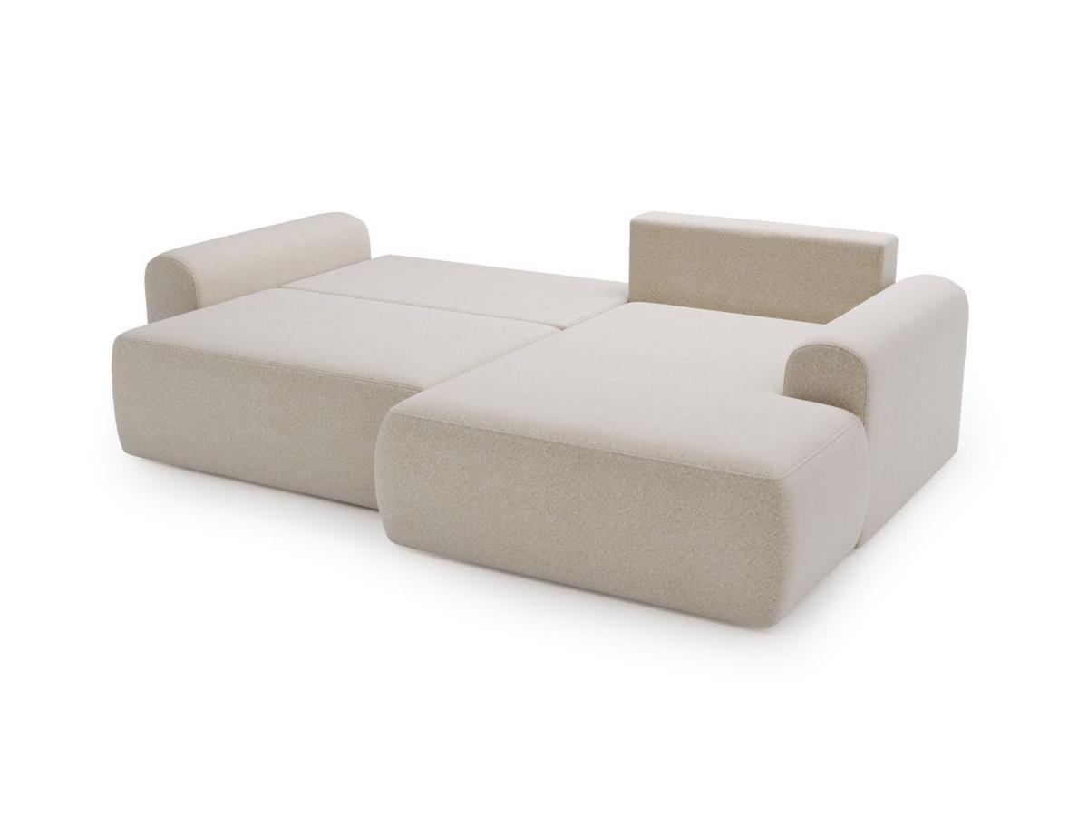 ECKSOFA Savana Creme Links - Creme, Holz/Textil (257/177cm) - Graingold