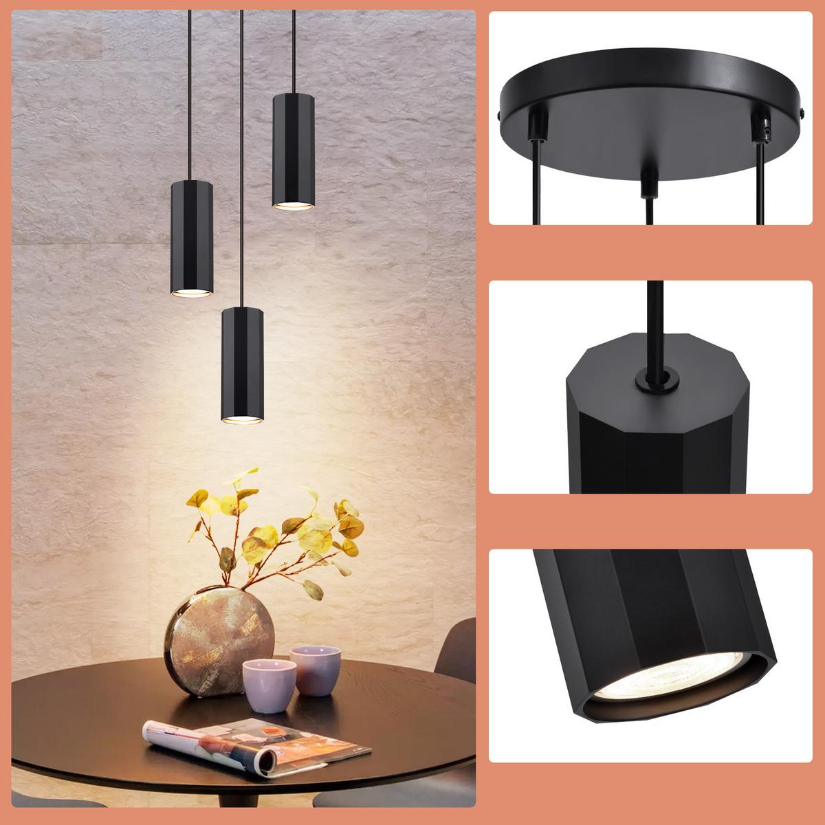 PENDELLEUCHTE Theodore 24/10/24 cm - Schwarz, Metall (24/10/24cm) - ZMH